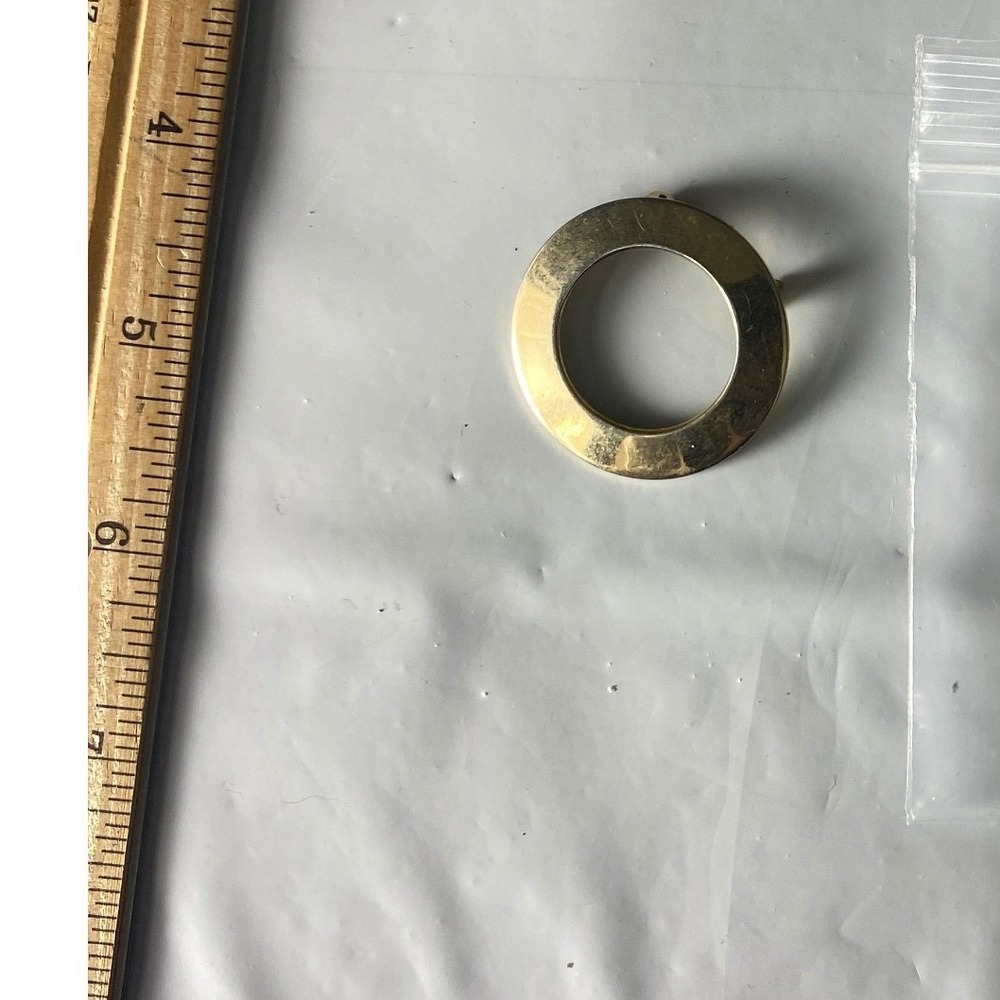 Vintage Gold Tone Round Scarf Ring Minimalistโ Circular Slide Metal Accessory